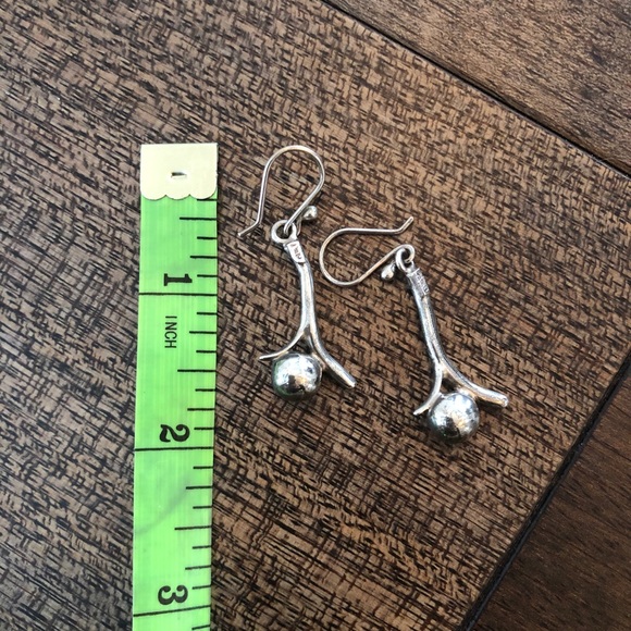 Peruvian 950 silver earrings - Picture 4 of 4